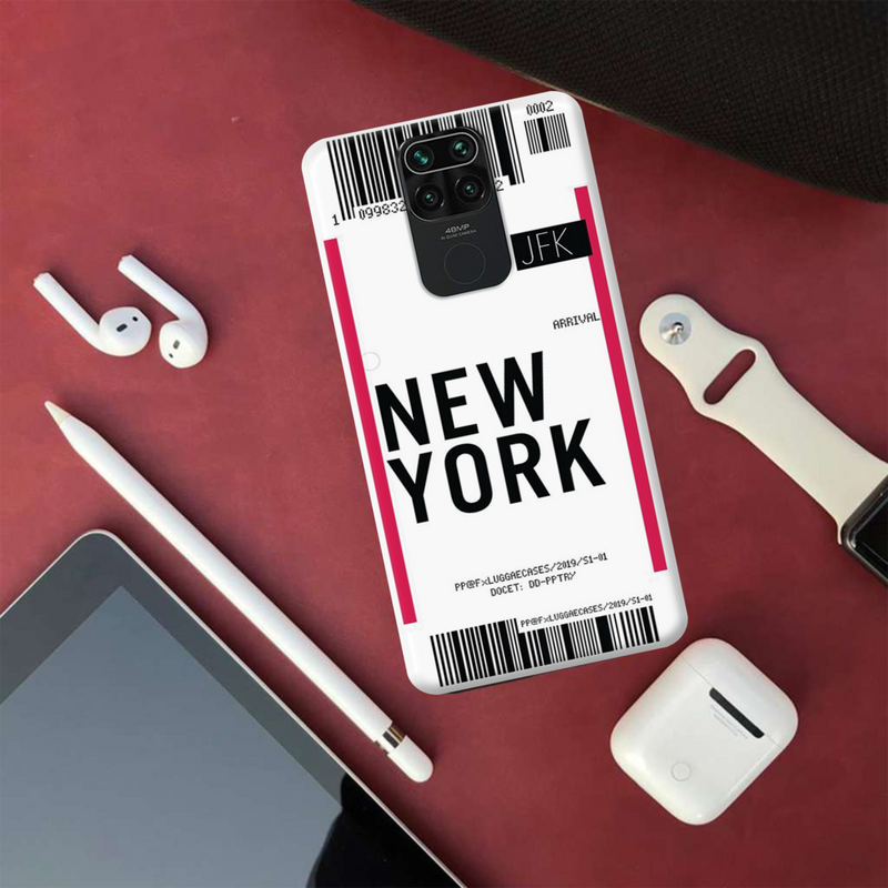 New York ticket Printed Slim Cases and Cover for Redmi Note 9