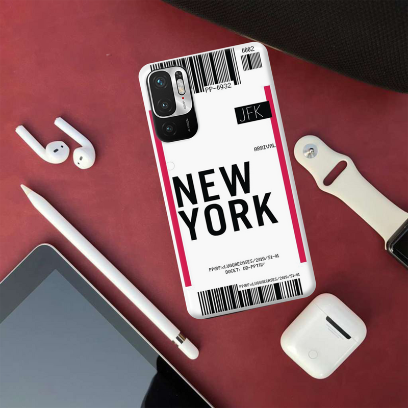 New York ticket Printed Slim Cases and Cover for Redmi Note 10T