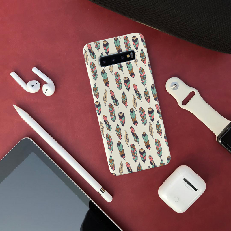 Feather pattern Printed Slim Cases and Cover for Galaxy S10