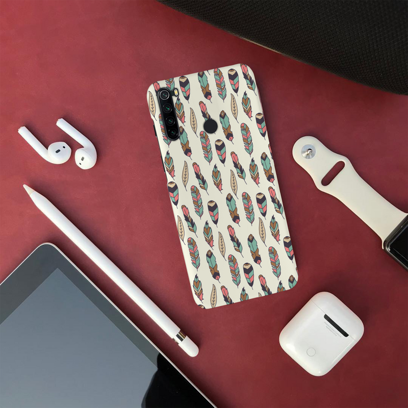 Feather pattern Printed Slim Cases and Cover for Redmi Note 8