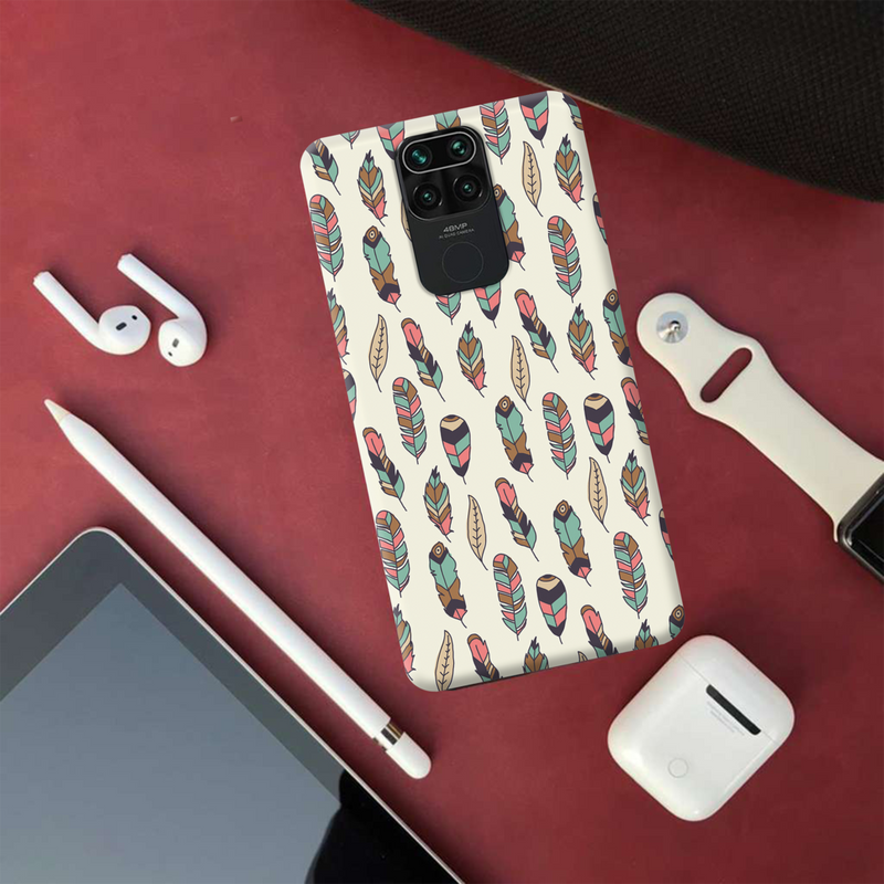 Feather pattern Printed Slim Cases and Cover for Redmi Note 9