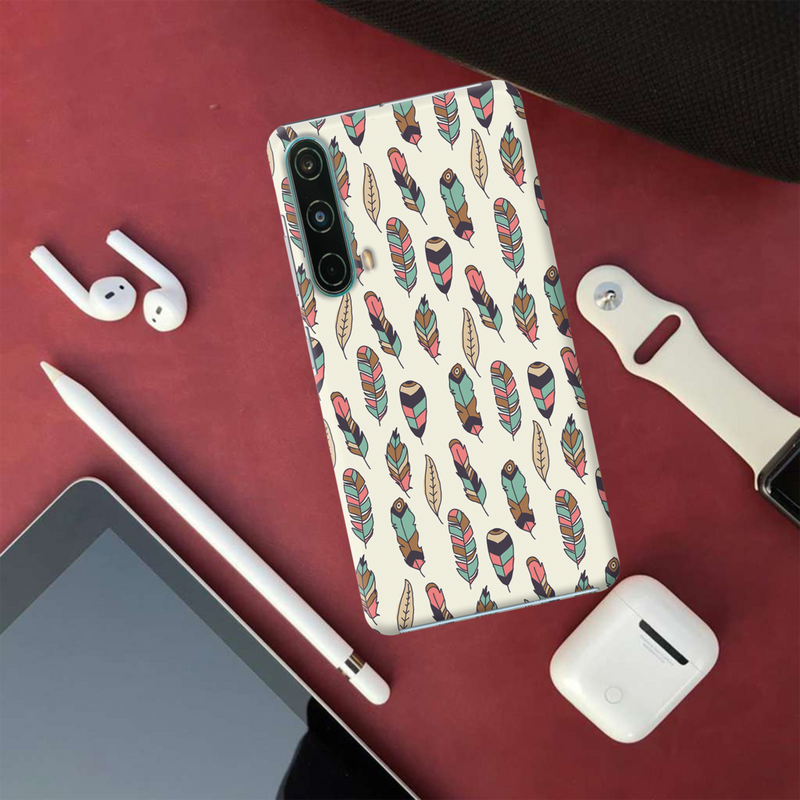 Feather pattern Printed Slim Cases and Cover for OnePlus Nord CE 5G