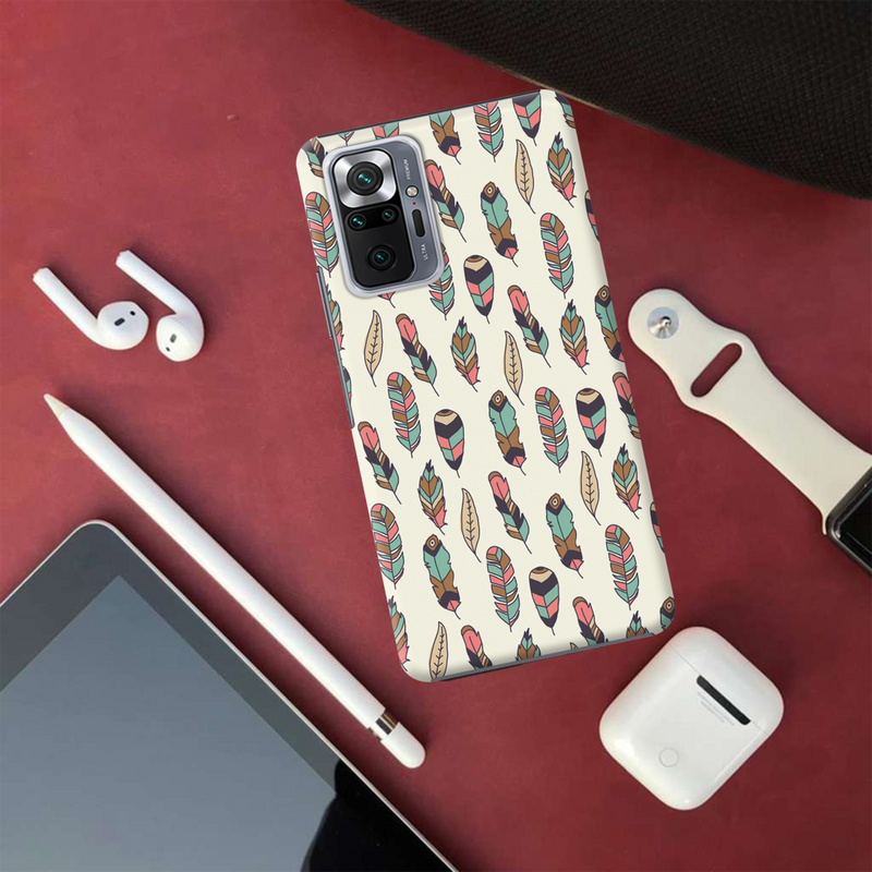 Feather pattern Printed Slim Cases and Cover for Redmi Note 10 Pro