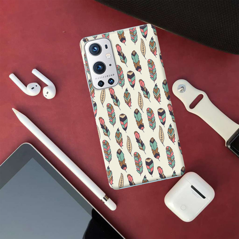 Feather pattern Printed Slim Cases and Cover for OnePlus 9R