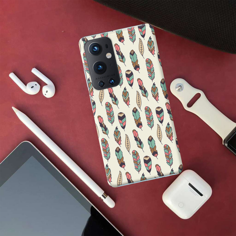 Feather pattern Printed Slim Cases and Cover for OnePlus 9 Pro