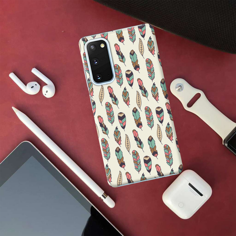 Feather pattern Printed Slim Cases and Cover for Galaxy S20 Plus
