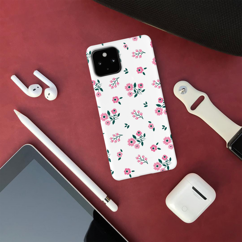 Pink florals Printed Slim Cases and Cover for Pixel 4A
