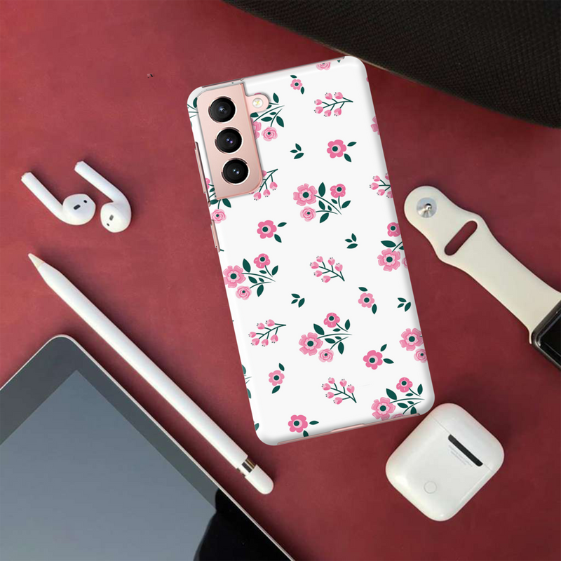 Pink florals Printed Slim Cases and Cover for Galaxy S21 Plus