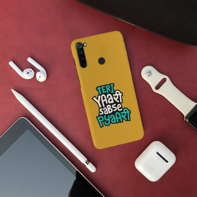 Teri Yari sabse pyari Printed Slim Cases and Cover for Redmi Note 8