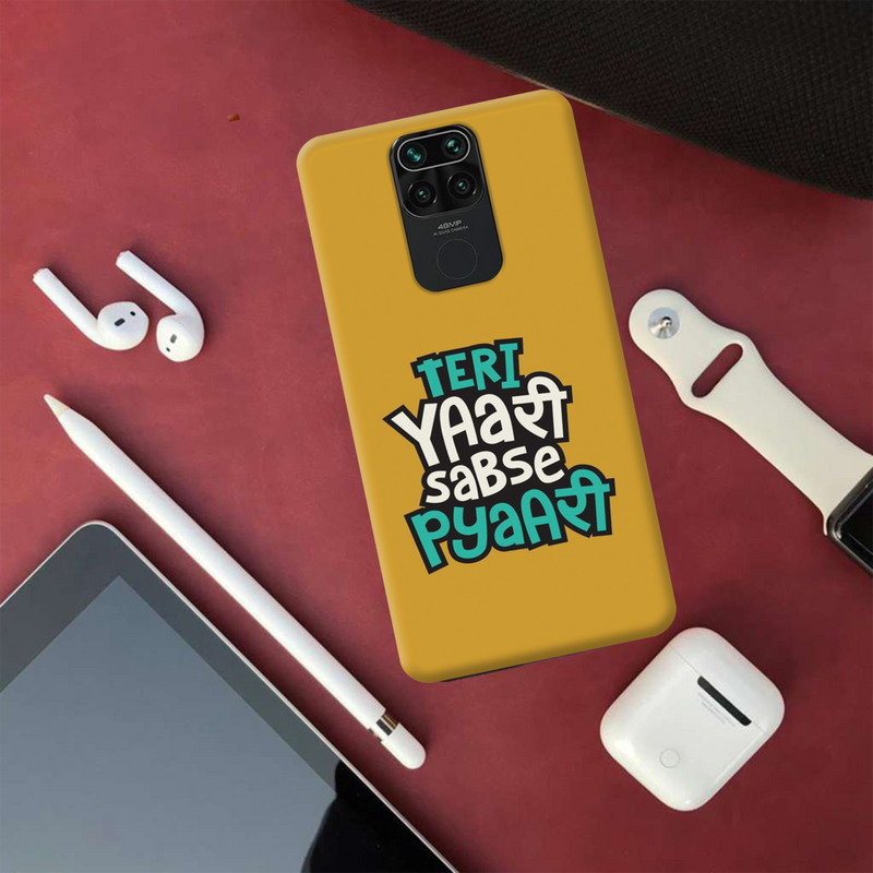 Teri Yari sabse pyari Printed Slim Cases and Cover for Redmi Note 9