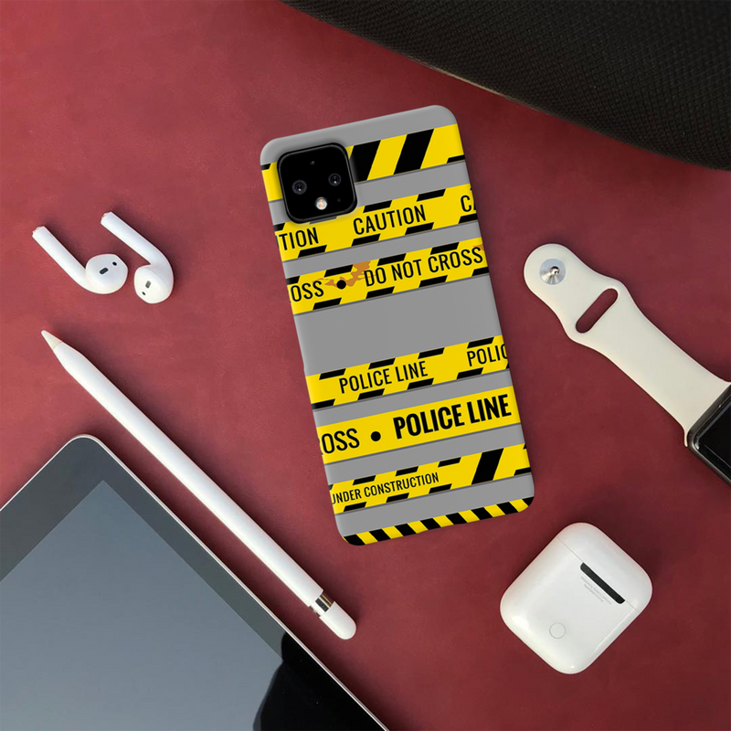 Police line Printed Slim Cases and Cover for Pixel 4