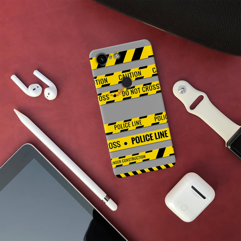 Police line Printed Slim Cases and Cover for Pixel 3