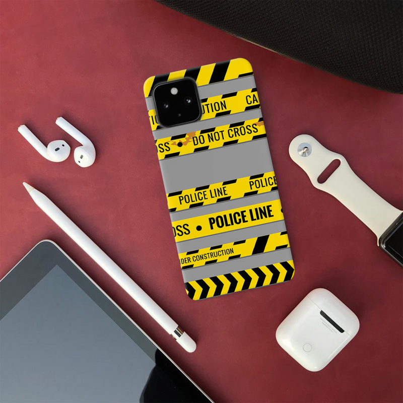 Police line Printed Slim Cases and Cover for Pixel 4A