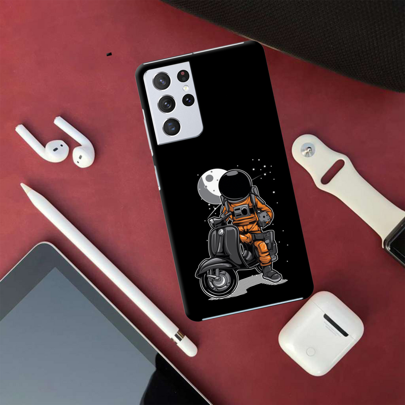 Astronaut scooter Printed Slim Cases and Cover for Galaxy S21 Ultra