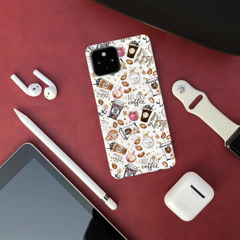 Coffee first Printed Slim Cases and Cover for Pixel 4A