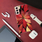 Red Leaf Printed Slim Cases and Cover for Galaxy S21