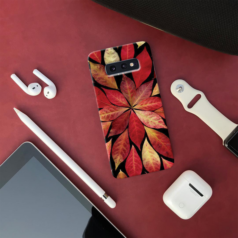 Red Leaf Printed Slim Cases and Cover for Galaxy S10E