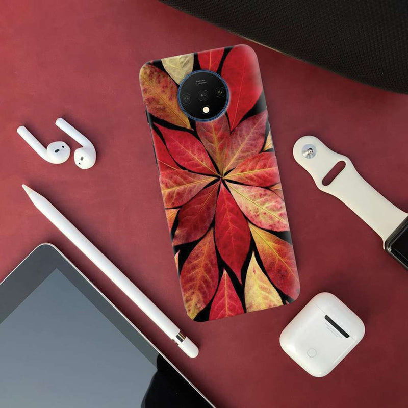 Red Leaf Printed Slim Cases and Cover for OnePlus 7T