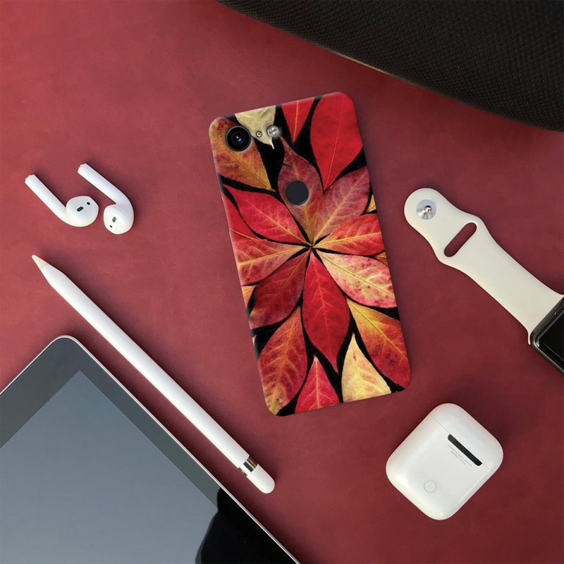 Red Leaf Printed Slim Cases and Cover for Pixel 3XL