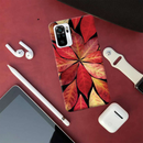 Red Leaf Printed Slim Cases and Cover for Redmi Note 10