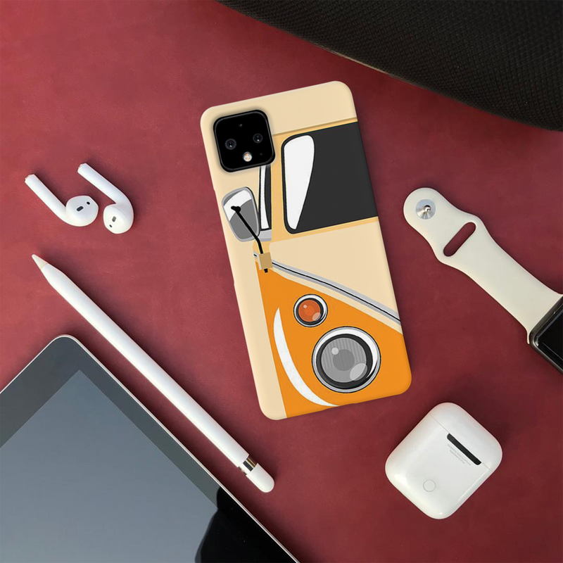Yellow Volkswagon Printed Slim Cases and Cover for Pixel 4XL