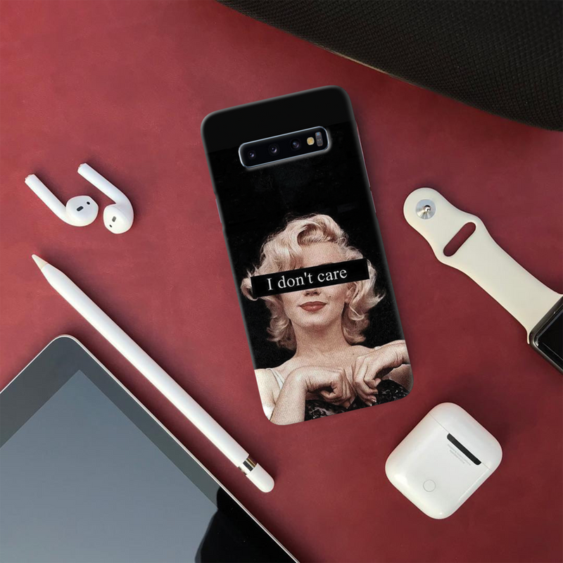 I Don't care Printed Slim Cases and Cover for Galaxy S10