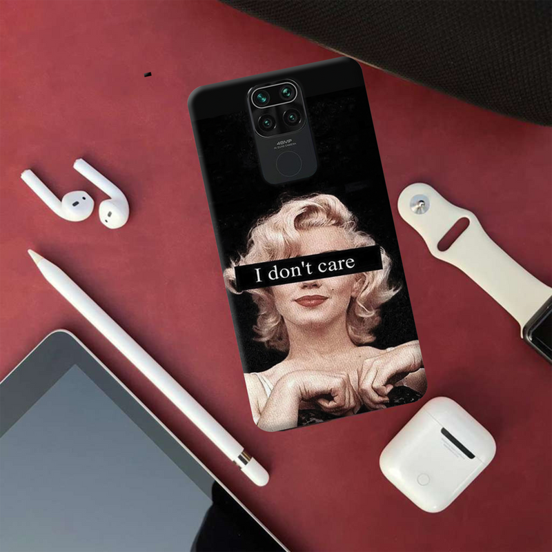I Don't care Printed Slim Cases and Cover for Redmi Note 9