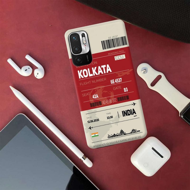Kolkata ticket Printed Slim Cases and Cover for Redmi Note 10T