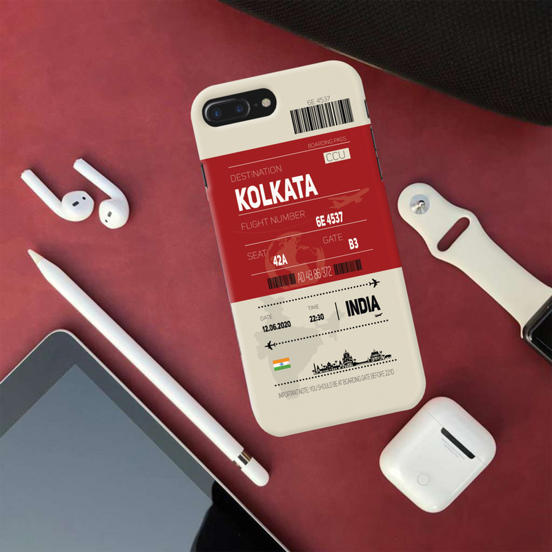 Kolkata ticket Printed Slim Cases and Cover for iPhone 8 Plus
