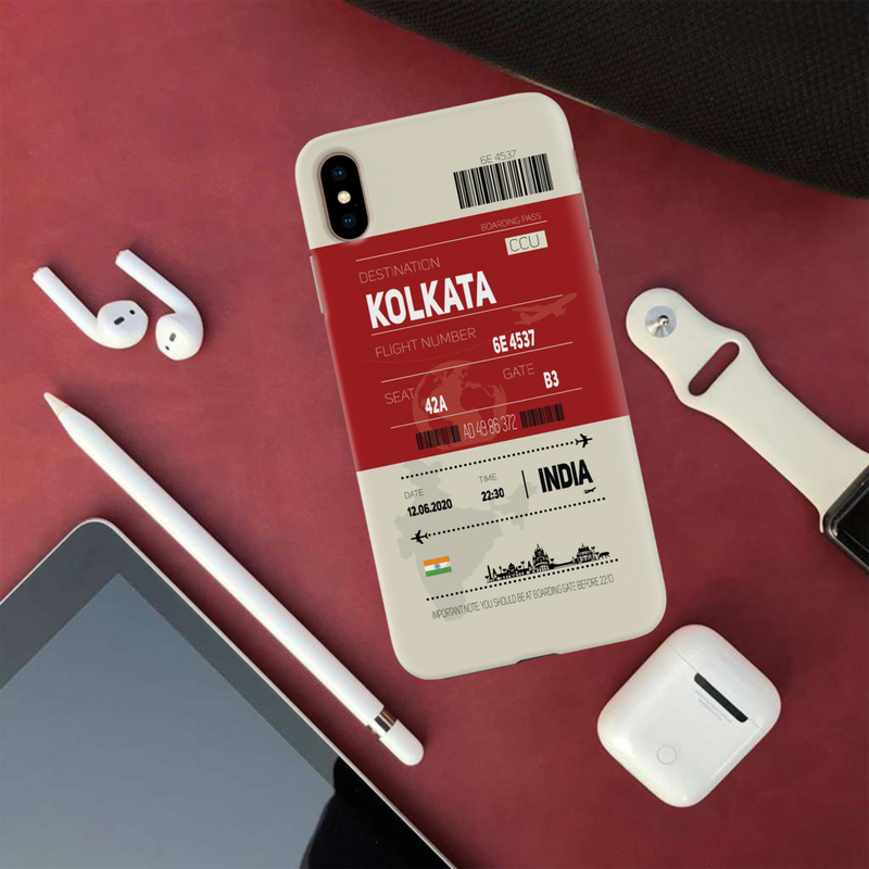 Kolkata ticket Printed Slim Cases and Cover for iPhone XS Max