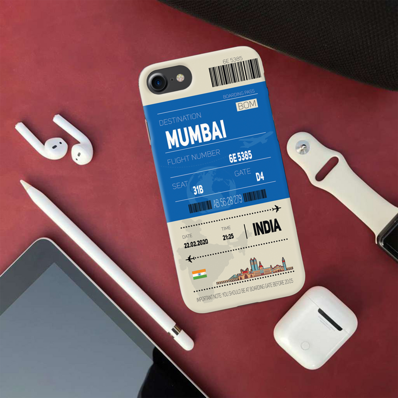 Mumbai ticket Printed Slim Cases and Cover for iPhone 8