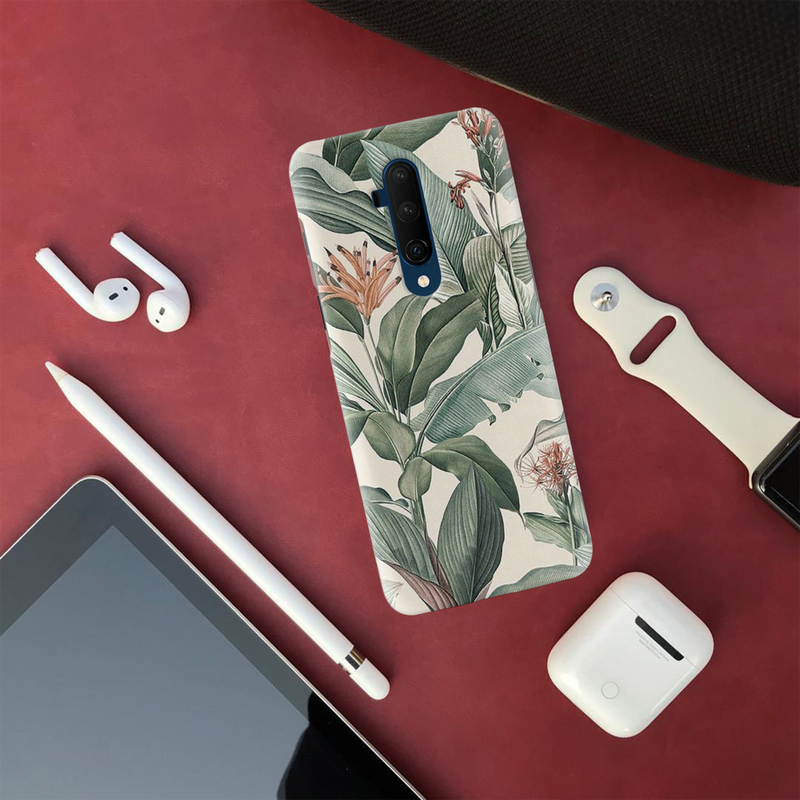 Green Leafs Printed Slim Cases and Cover for OnePlus 7T Pro