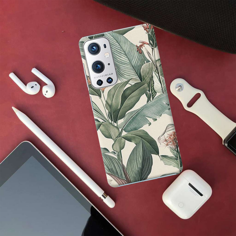 Green Leafs Printed Slim Cases and Cover for OnePlus 9R