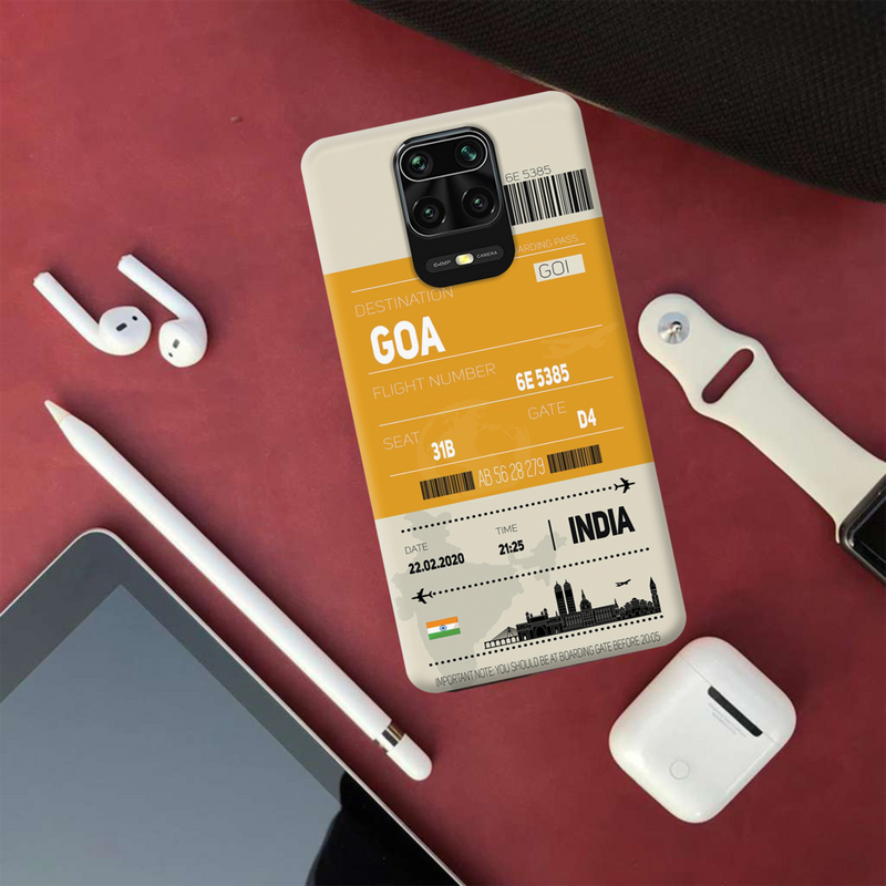 Goa ticket Printed Slim Cases and Cover for Redmi Note 9 Pro Max