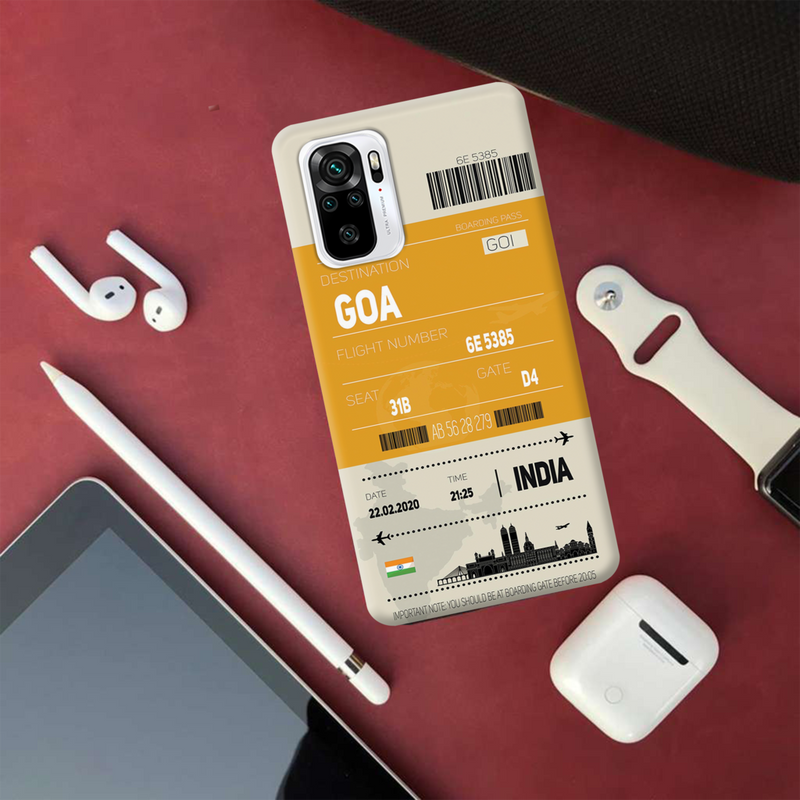 Goa ticket Printed Slim Cases and Cover for Redmi Note 10