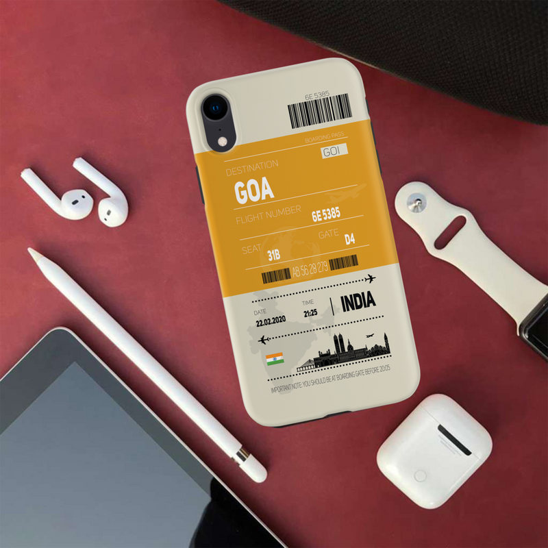 Goa ticket Printed Slim Cases and Cover for iPhone XR