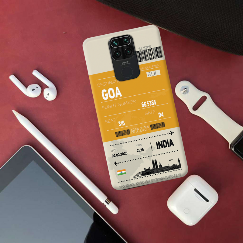 Goa ticket Printed Slim Cases and Cover for Redmi Note 9