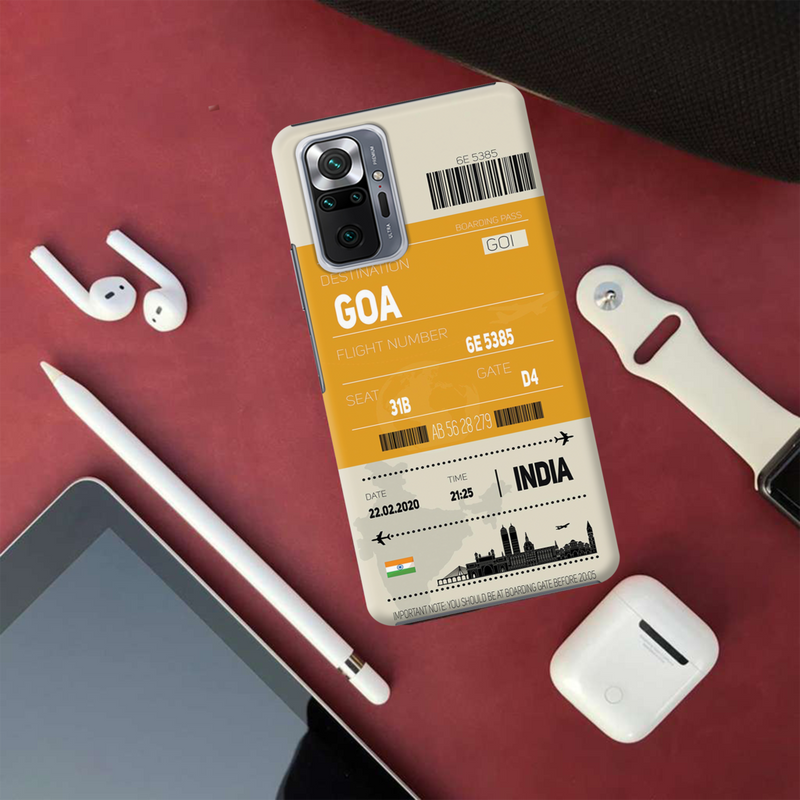 Goa ticket Printed Slim Cases and Cover for Redmi Note 10 Pro