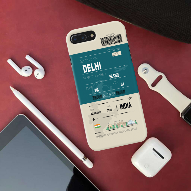 Delhi ticket Printed Slim Cases and Cover for iPhone 7 Plus