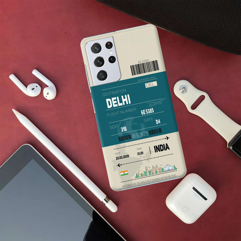 Delhi ticket Printed Slim Cases and Cover for Galaxy S21 Ultra