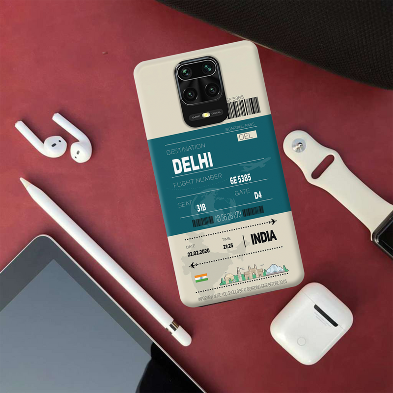 Delhi ticket Printed Slim Cases and Cover for Redmi Note 9 Pro Max