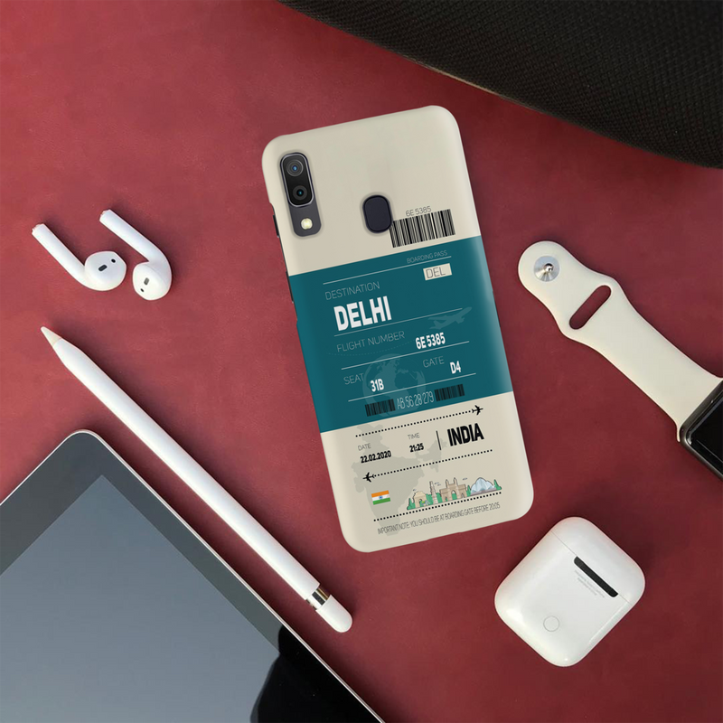 Delhi ticket Printed Slim Cases and Cover for Galaxy A20