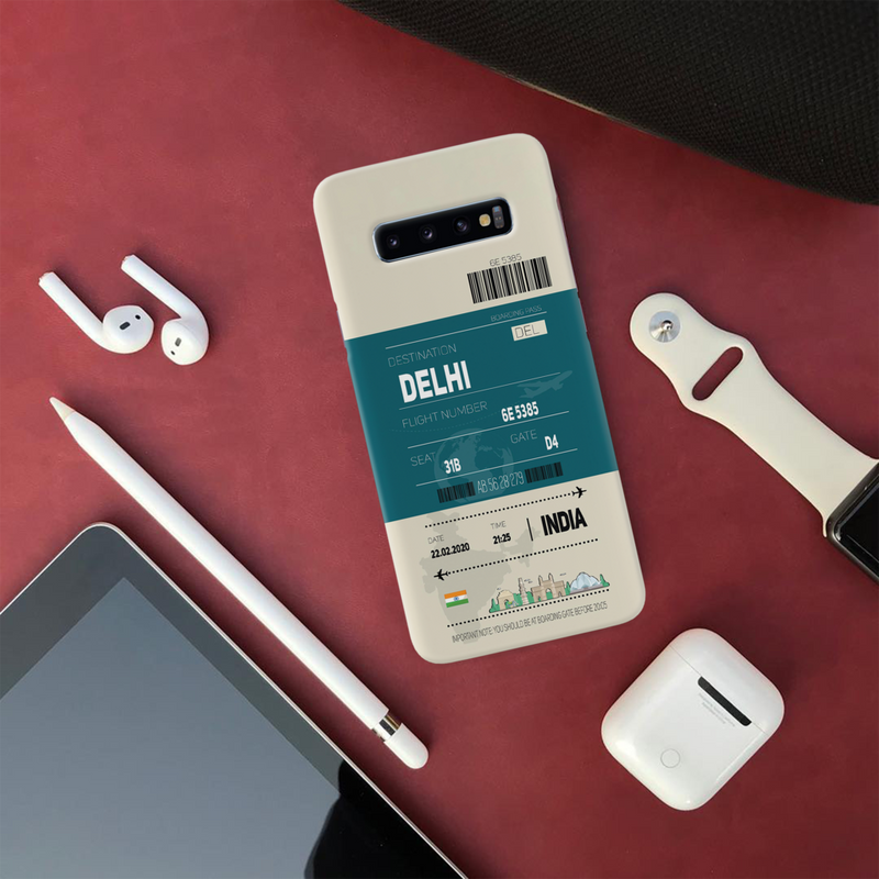 Delhi ticket Printed Slim Cases and Cover for Galaxy S10
