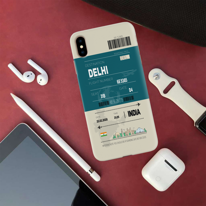 Delhi ticket Printed Slim Cases and Cover for iPhone XS Max