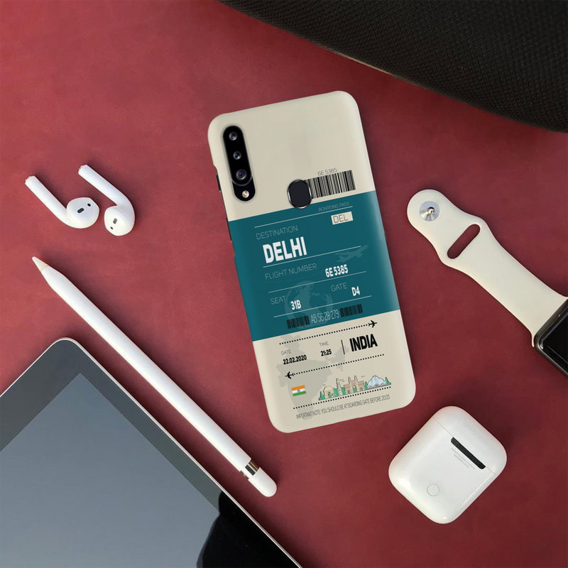 Delhi ticket Printed Slim Cases and Cover for Galaxy A20S