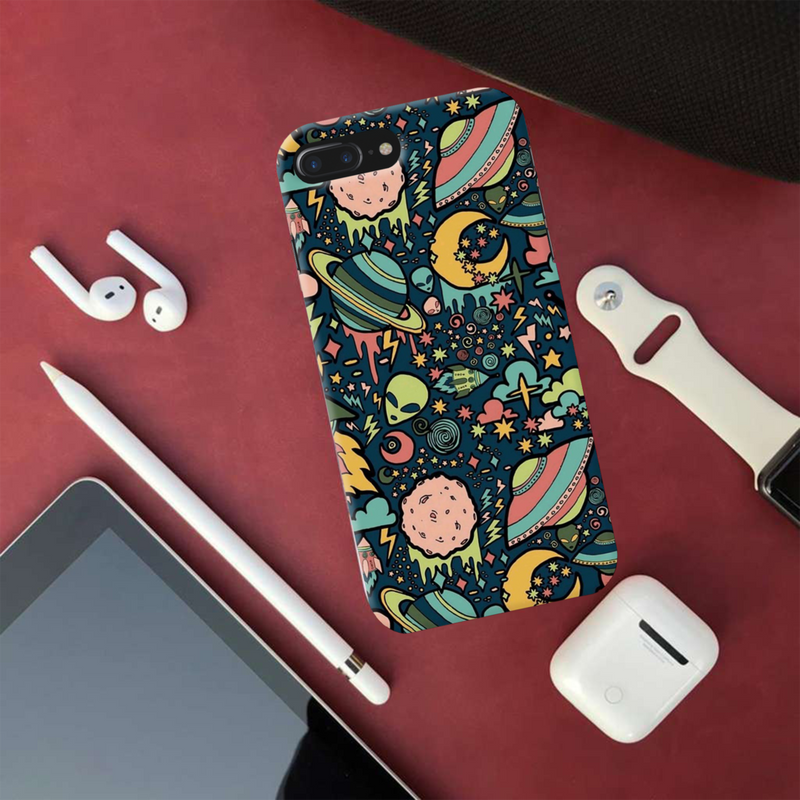 Space Ships Printed Slim Cases and Cover for iPhone 8 Plus