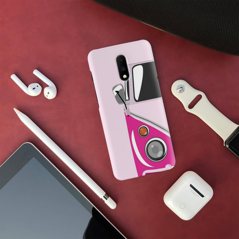 Pink Volkswagon Printed Slim Cases and Cover for OnePlus 7