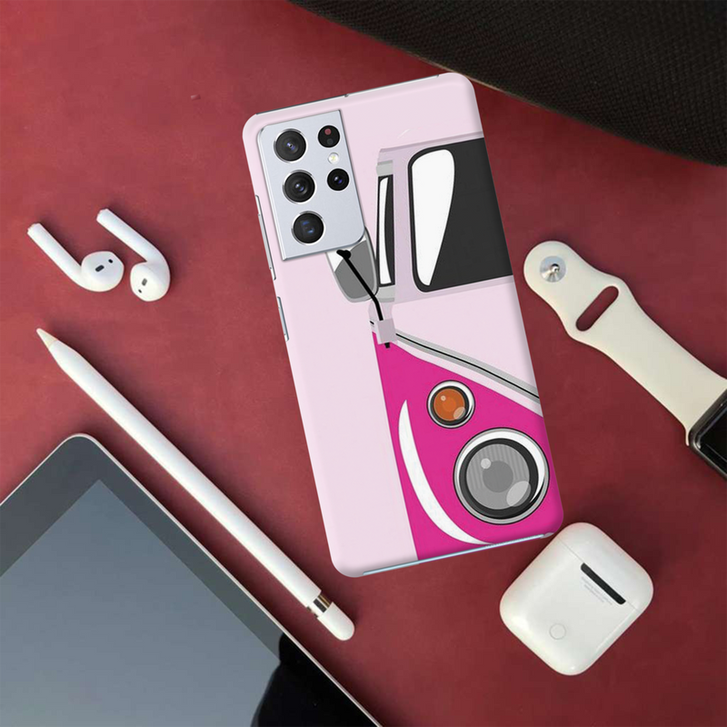 Pink Volkswagon Printed Slim Cases and Cover for Galaxy S21 Ultra