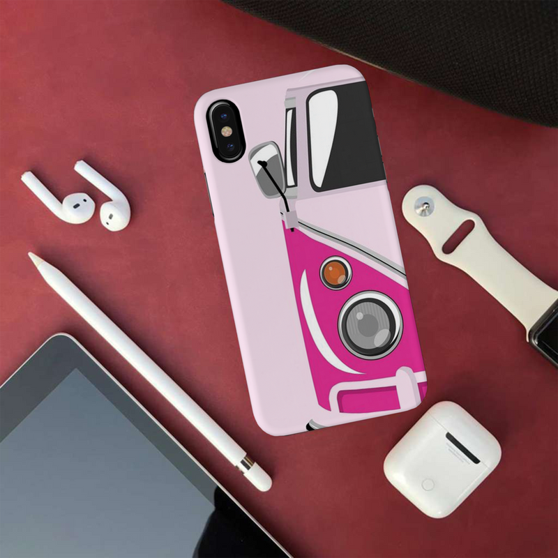 Pink Volkswagon Printed Slim Cases and Cover for iPhone XS