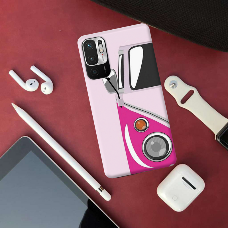 Pink Volkswagon Printed Slim Cases and Cover for Redmi Note 10T